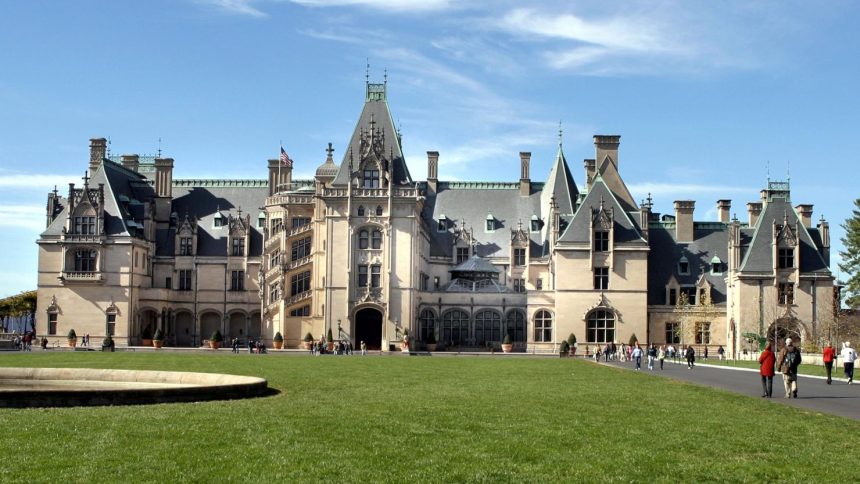 The Biltmore house is a French Renaissance-inspired chateau near Asheville, North Carolina, built by George Washington Vanderbilt II between 1888 and 1895.