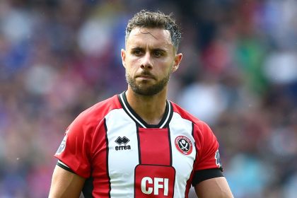 George Baldock of Sheffield United Sheffield United on August 12, 2023.