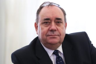 Alex Salmond at The Champany Inn Linlithgow in Edinburgh, Scotland, in 2018.