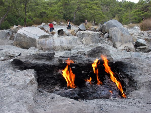 Past meets present: The burning rocks of Yanartaş are part of the Olympos Beydagları National Park, where ancient myth collides with modern life.