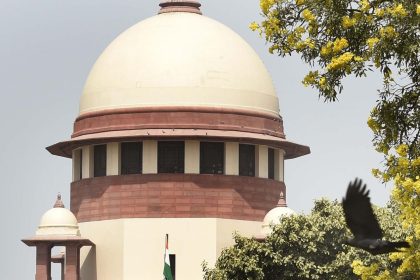 A view of the Supreme Court of India building, on March 21, 2021 in New Delhi, India.