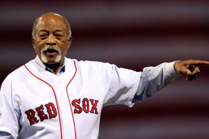 BOSTON, MA - OCTOBER 23: Former Boston Red Sox player Luis Tiant waves to the crowd before Game One of the 2013 World Series between the Boston Red Sox and the St. Louis Cardinals at Fenway Park on October 23, 2013 in Boston, Massachusetts. (Photo by Jamie Squire/Getty Images)