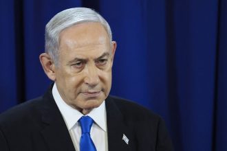 Israeli Prime Minister Benjamin Netanyahu speaks during a press conference in Tel Aviv on July 13.