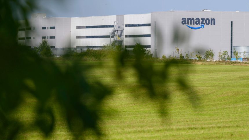 An Amazon distribution center in Augny, near Metz, eastern France, pictured in August 2024.