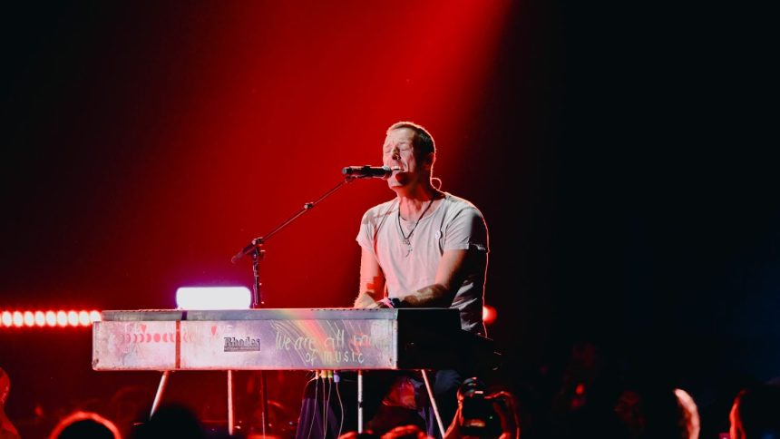 Chris Martin of Coldplay performs onstage during the 2024 iHeartRadio Music Festival in Las Vegas, Nevada, on September 21.