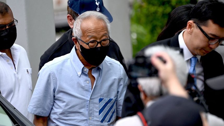 Malaysian hotel tycoon Ong Beng Seng arrives at the State Court in Singapore on October 4, 2024. Ong was charged on two counts on October 4 related to the obstruction of justice and abetment linked to Singapore's former transport minister S. Iswaran