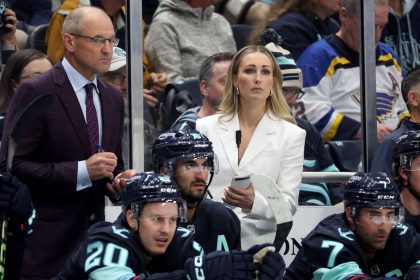 Seattle Kraken assistant coach Jessica Campbell made history against the St. Louis Blues.