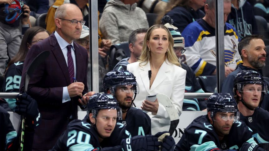 Seattle Kraken assistant coach Jessica Campbell made history against the St. Louis Blues.