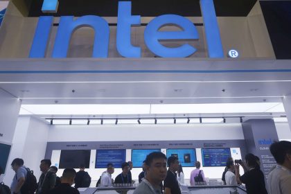 Visitors visit Intel's stand at the 2024 Apsara Conference in Hangzhou, Zhejiang province, China on September 19, 2024.