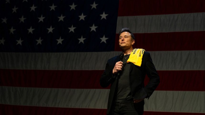 SpaceX and Tesla CEO Elon Musk speaks at a town hall with Republican candidate for Senate Dave McCormick at the Roxian Theater in Pennsylvania, on October 20, 2024.