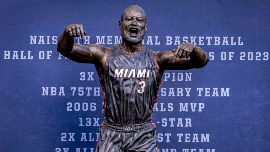 Dwyane Wade's statue went viral after its unveiling on Sunday.