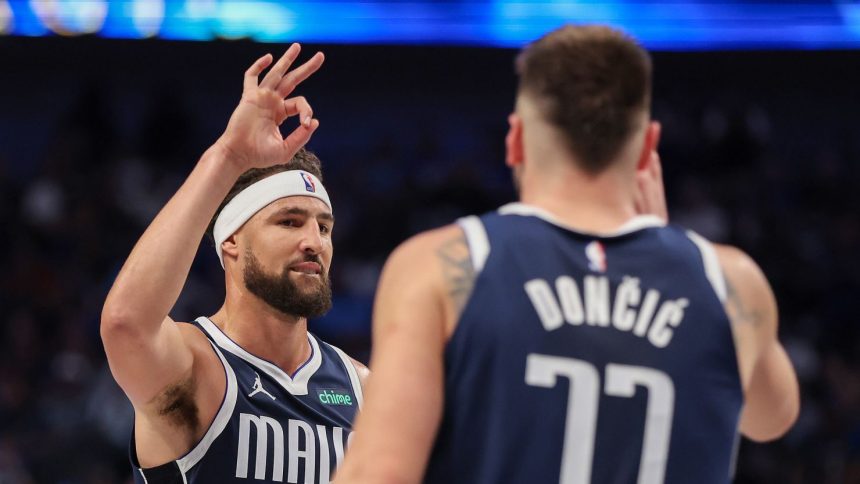 Klay Thompson impressed in his first NBA game for the Dallas Mavericks.