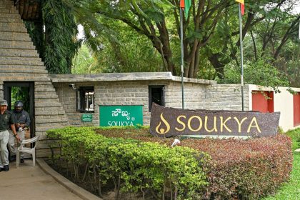 File photograph of the Soukya International Holistic Health Centre in Bengaluru on October 30, the wellness center reportedly visited by King Charles III and Queen Camilla in recent days.