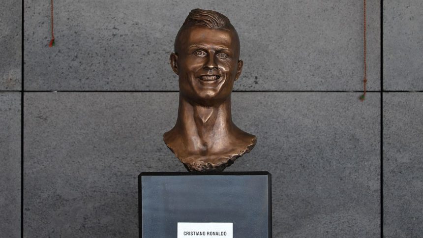 A bust of soccer star Cristiano Ronaldo at Madeira Airport that was unveiled in 2017 is often referenced when it comes to controversial sporting sculptures.