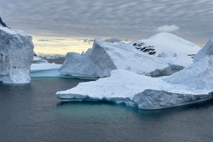 Majestic icebergs, many of them formed by glaciers that are tens of millions of years old, are a major attraction in Antarctica.