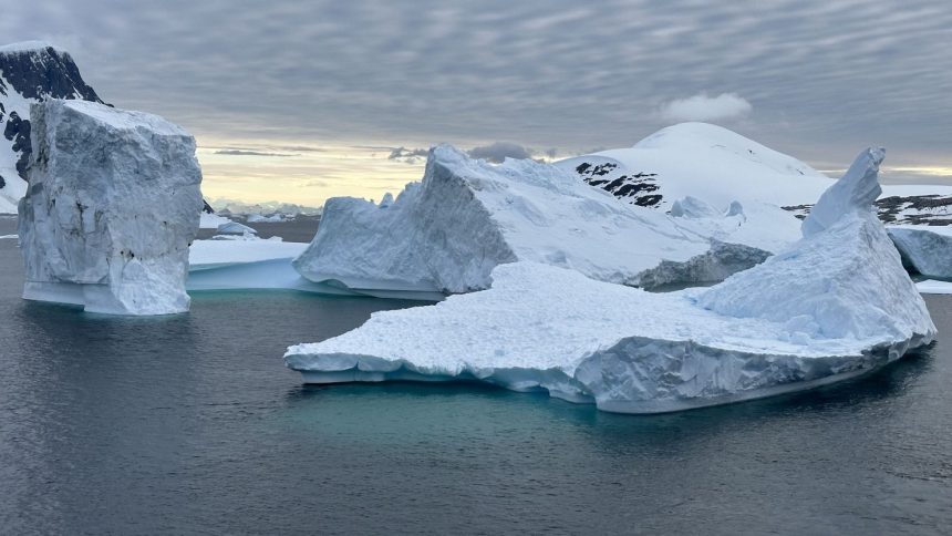 Majestic icebergs, many of them formed by glaciers that are tens of millions of years old, are a major attraction in Antarctica.