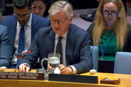 UN Under-Secretary-General for Peace Operations Jean-Pierre Lacroix speaks during a UN Security Council meeting on October 10, 2024.