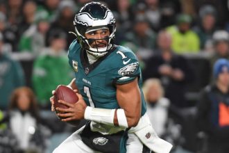 Philadelphia Eagles quarterback Jalen Hurts can make history during the team's Week 12 clash against the Los Angeles Rams.