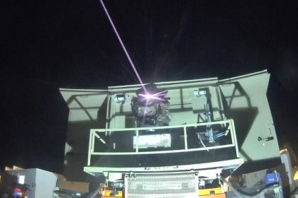 The Iron Beam laser defense system uses a high-power laser to shoot down incoming projectiles. (Rafael Advanced Defense Systems)