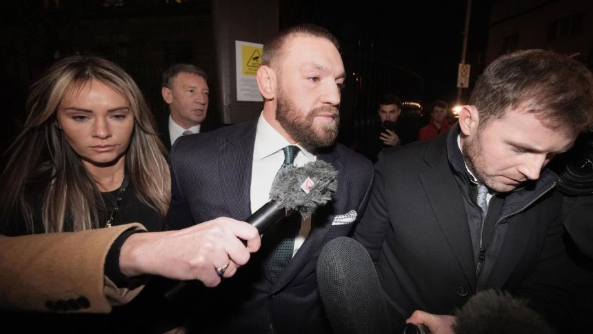 Conor McGregor leaves the High Court in Dublin on November 22, 2024.