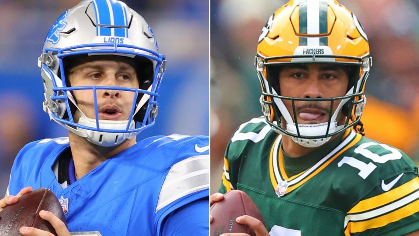 Detroit Lions QB Jared Goff (left) and Green Bay Packers signal-caller Jordan Love (right) could face off on Sunday.