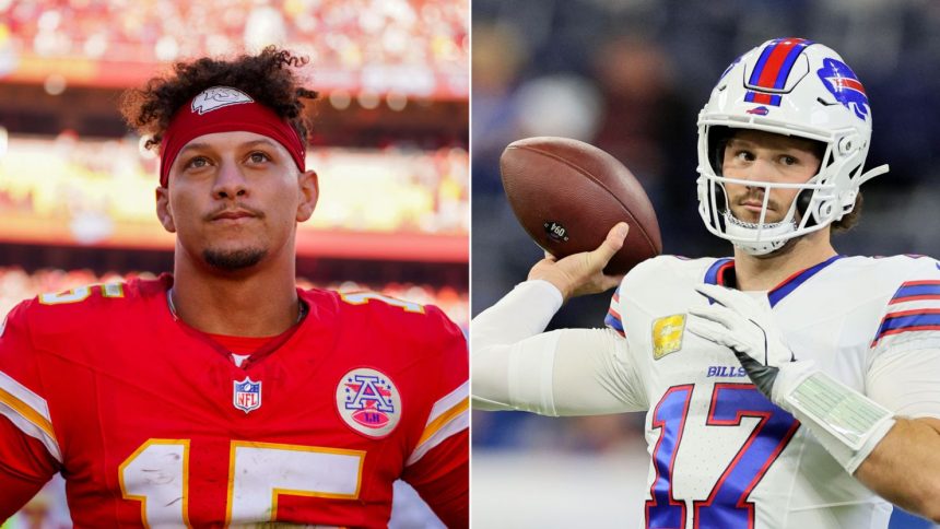 Patrick Mahomes and Josh Allen, two of the league's best quarterbacks, will face off on Sunday.