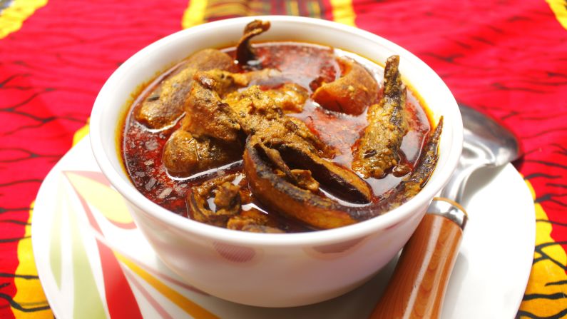 Banga | Nigeria: We'll start our world tour of the tastiest soups with banga. It hails from West Africa's largest nation, Nigeria. Fruits from the oil palm tree flavor the soup, which also features fresh catfish, beef and dried seafood. Click through the gallery for photos of 19 more mouthwatering soups from around the world: