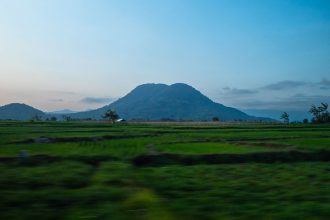 Scenes like these await passengers taking the Argo Wilis Panoramic train, which runs between the Indonesian cities of Surabaya and Bandung.