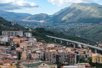 The mountain village of Altofonte in Sicily.