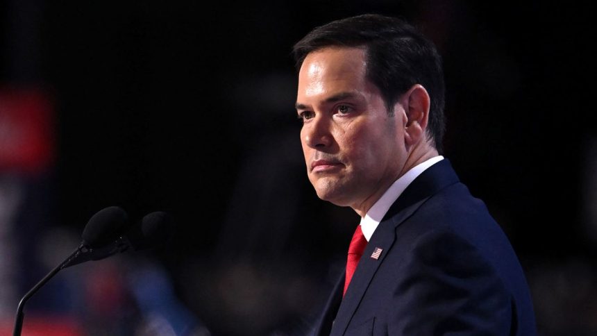 Sen. Marco Rubio speaks during the second day of the Republican National Convention in Milwaukee on Tuesday, July 16.