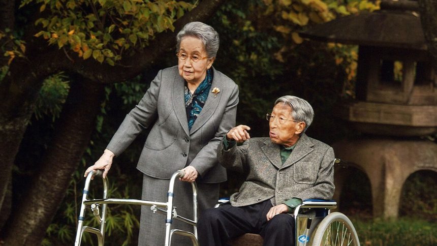 Japanese Princess Yuriko, left, and her husband Prince Mikasa at their residence in Tokyo on November 16, 2015.