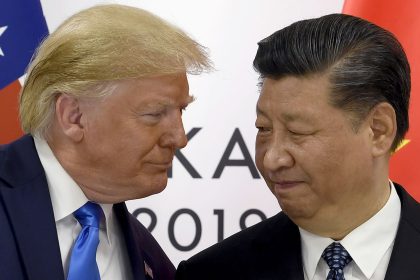 Former US President Donald Trump meets with Chinese President Xi Jinping on the sidelines of an international summit in Osaka, Japan on June 29, 2019.