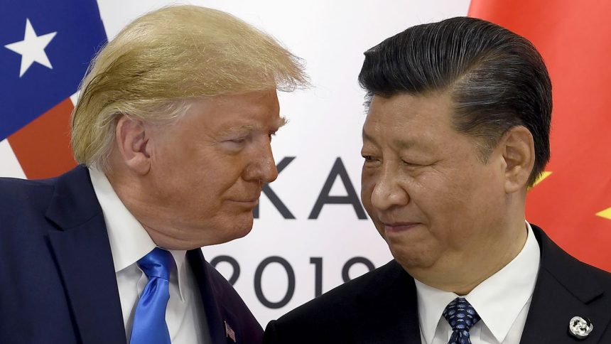 Former US President Donald Trump meets with Chinese President Xi Jinping on the sidelines of an international summit in Osaka, Japan on June 29, 2019.