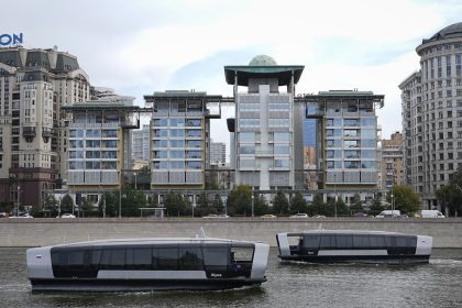 The British Embassy building in Moscow is seen on Friday, Sept. 13, 2024.