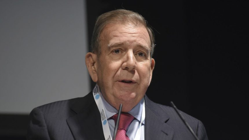 Former Venezuelan ambassador to Argentina, Edmundo González, during the opening of Grupo Prisa's 'World in Progress' event on October 14, 2024, in Barcelona, Catalonia (Spain). The first edition of this conference will be held on October 14 and 15, with the participation of political leaders and leading international experts in the fields of economics, sociology, philosophy and journalism. It is a forum that focuses on the challenges of globalization facing all countries in these early years of the 21st century. OCTOBER 14;2024 Alberto Paredes / Europa Press 10/14/2024 (Europa Press via AP)