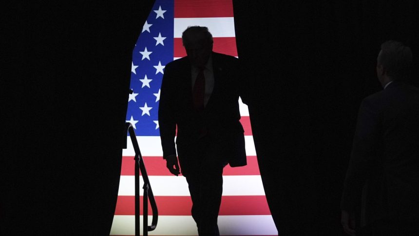 President-elect Donald Trump at the PPG Paints Arena in Pittsburgh on November 4.