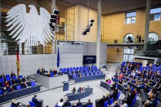 The German Bundestag, pictured November 8.