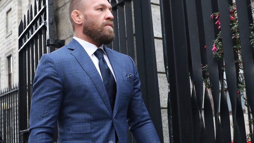 Mixed martial arts fighter Conor McGregor outside the High Court in Dublin.