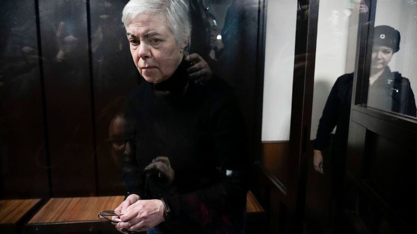 Pediatrician Nadezhda Buyanova at the Tushinsky District Court in Moscow, Russia, on Nov. 12, 2024.