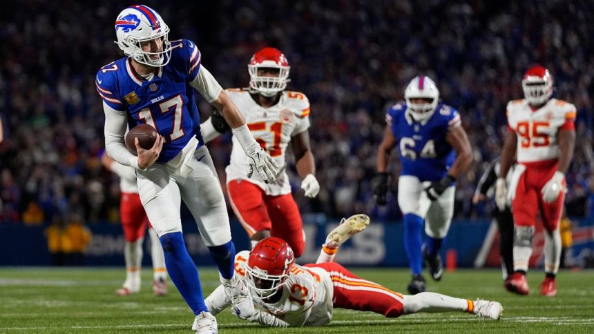 Quarterback Josh Allen led the Buffalo Bills to a 30-21 win over the Kansas City Chiefs to hand the two-time reigning Super Bowl champions their first loss of the season.