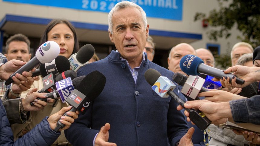 Calin Georgescu, who ran as an independent candidate for president, is pictured in Bucharest, Romania,  on Tuesday, Oct. 1, 2024.