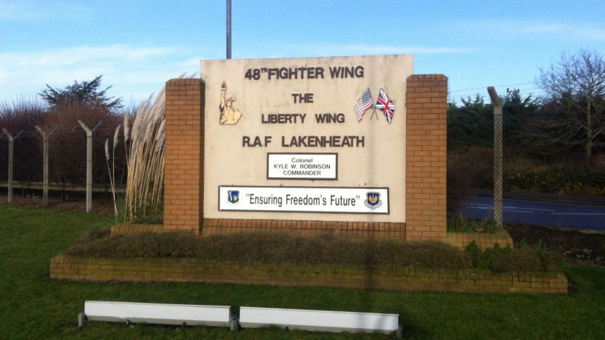 The Royal Air Force Lakenheath base houses the USAF’s 48th Fighter Wing.