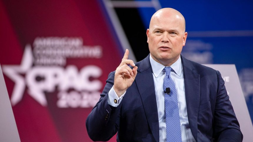 Matthew Whitaker, former acting U.S. Attorney General, speaks during the Conservative Political Action Conference 2020 (CPAC) hosted by the American Conservative Union on February 28, 2020 in National Harbor, Maryland.