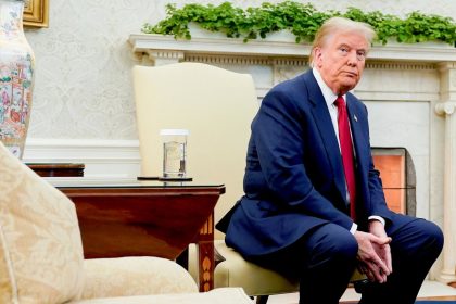 President-elect Donald Trump during a meeting in the Oval Office of the White House in Washington, DC, on Wednesday, November 13.