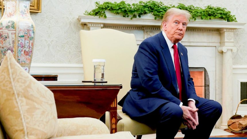 President-elect Donald Trump during a meeting in the Oval Office of the White House in Washington, DC, on Wednesday, November 13.