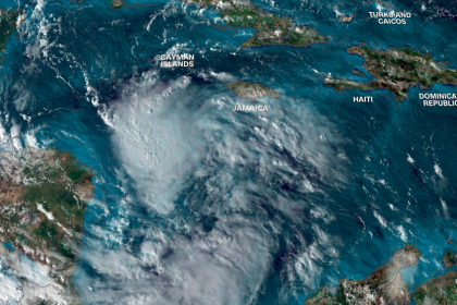 Potential Tropical Cyclone Nineteen churns in the Caribbean Sea Wednesday afternoon.