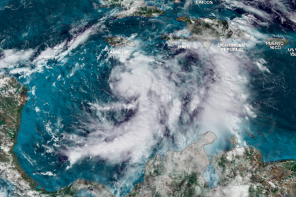 Tropical Depression Eighteen was in the Caribbean Sea Monday afternoon.