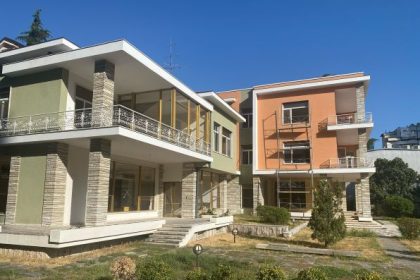 Home of a dictator: The home of Albania's communist former leader Enver Hoxha in central Tirana. Hoxha's Cold War paranoia led to the construction of hundreds of thousands of bunkers across the country.