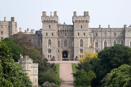 Burglars broke into the grounds of Windsor Castle, pictured here in May 2020, making away with a quad bike and a pick up truck.