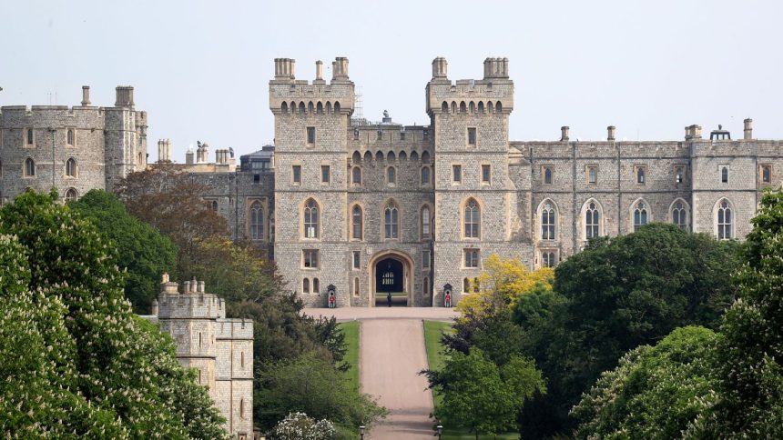 Burglars broke into the grounds of Windsor Castle, pictured here in May 2020, making away with a quad bike and a pick up truck.